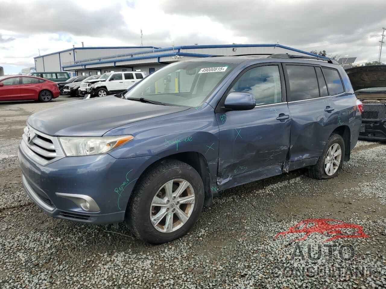 TOYOTA HIGHLANDER 2012 - 5TDBK3EHXCS113796