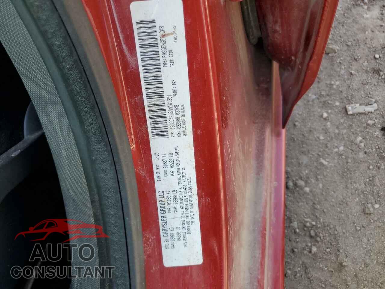 DODGE AVENGER 2010 - 1B3CC4FB6AN161351