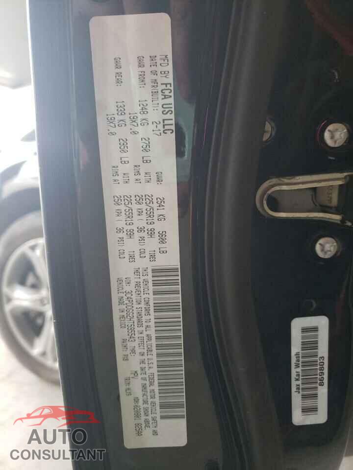 DODGE JOURNEY 2017 - 3C4PDDGG2HT595543