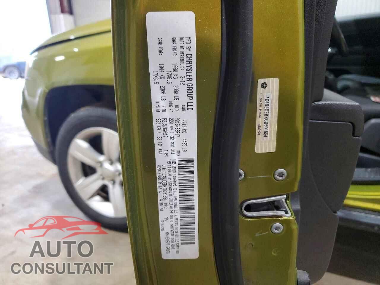 JEEP COMPASS 2012 - 1C4NJCEBXCD601654