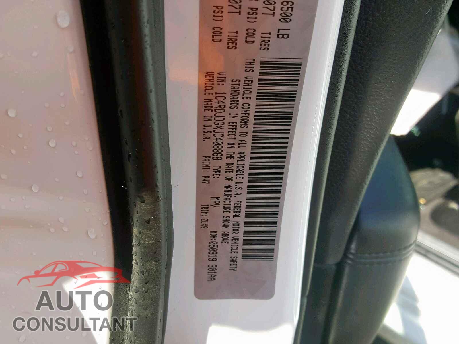 DODGE DURANGO 2018 - 1C4RDJDGXJC408868