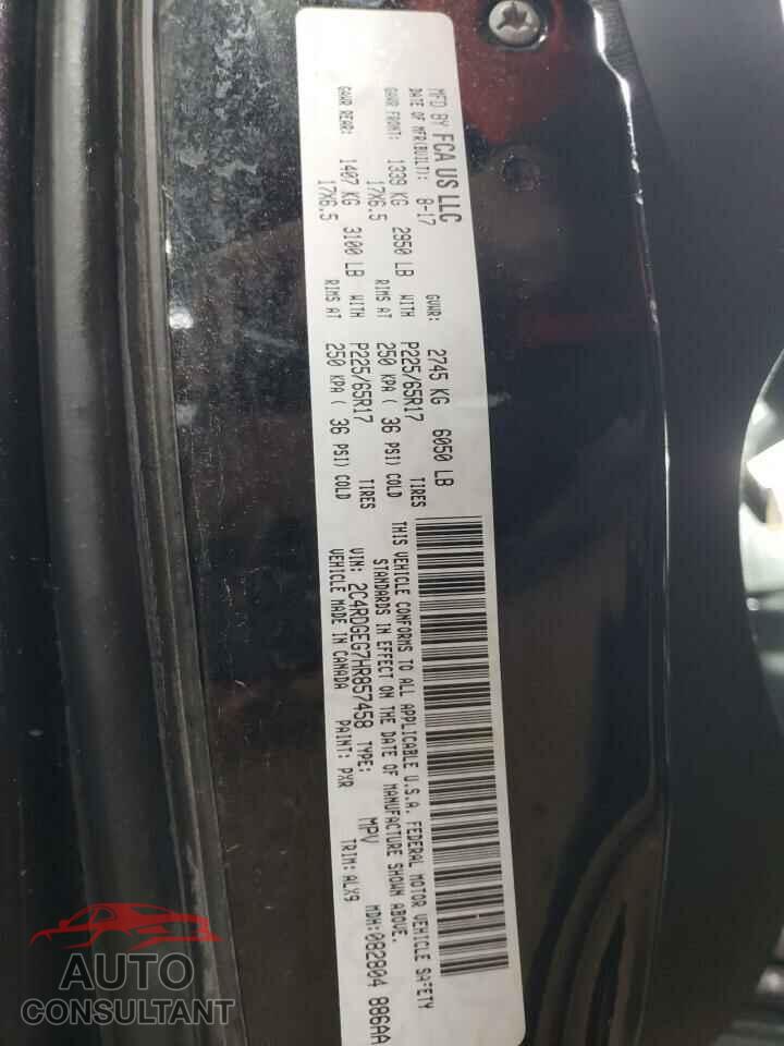 DODGE CARAVAN 2017 - 2C4RDGEG7HR857458