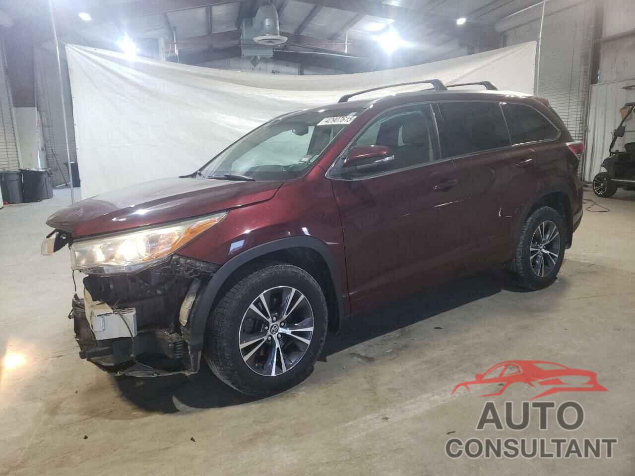 TOYOTA HIGHLANDER 2016 - 5TDJKRFH9GS350654