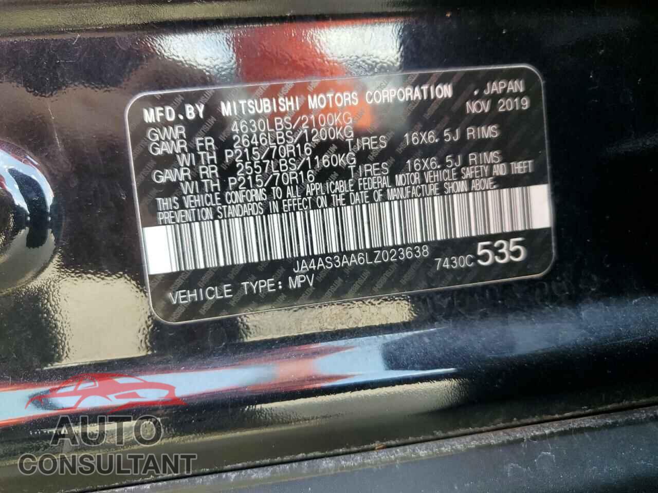 MITSUBISHI ECLIPSE 2020 - JA4AS3AA6LZ023638