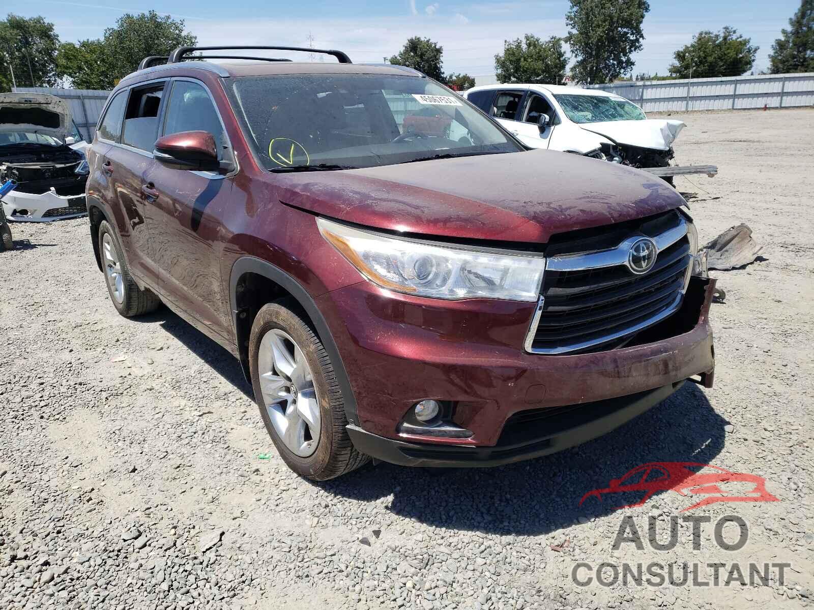 TOYOTA HIGHLANDER 2016 - 5TDDKRFH5GS293463