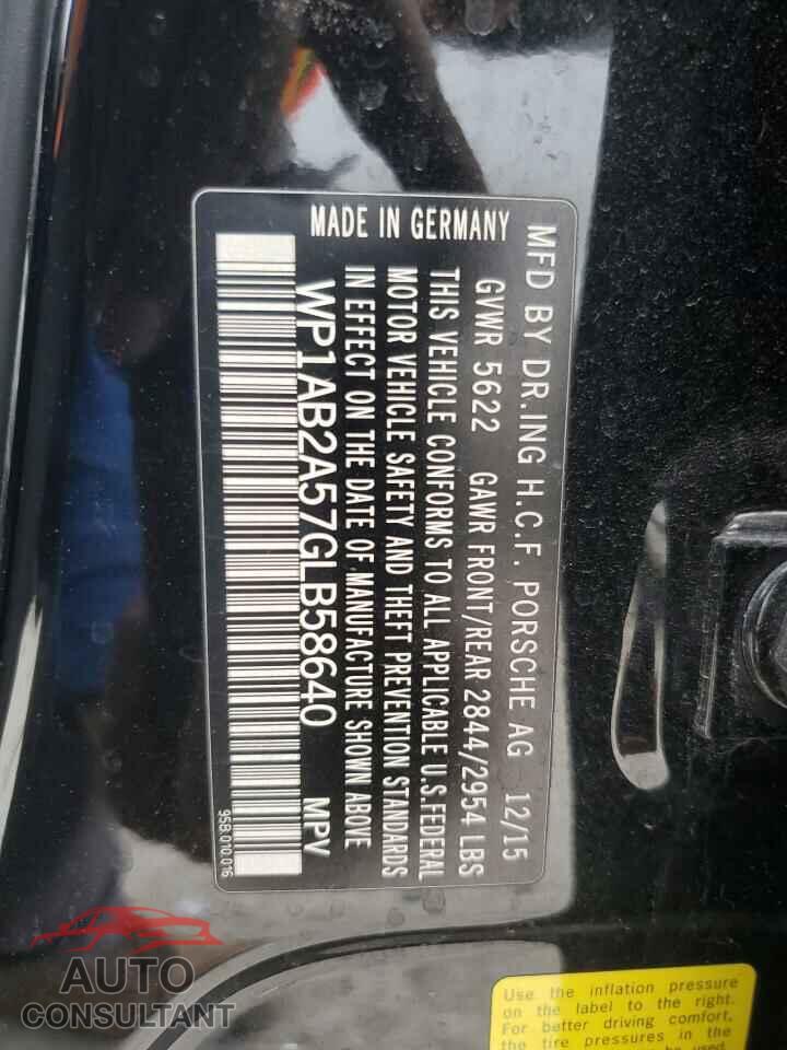 PORSCHE MACAN 2016 - WP1AB2A57GLB58640