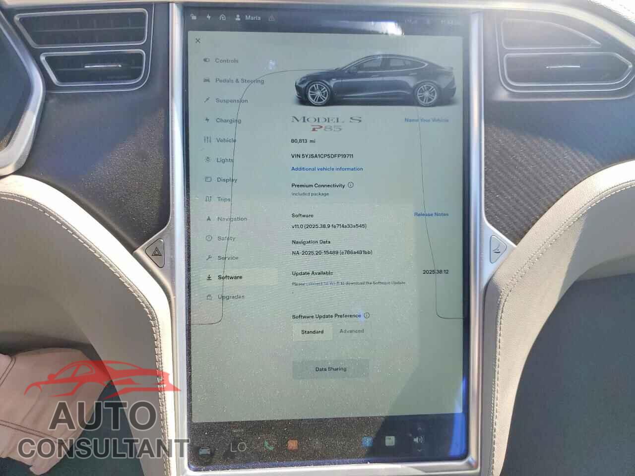 TESLA MODEL S 2013 - 5YJSA1CP5DFP19711