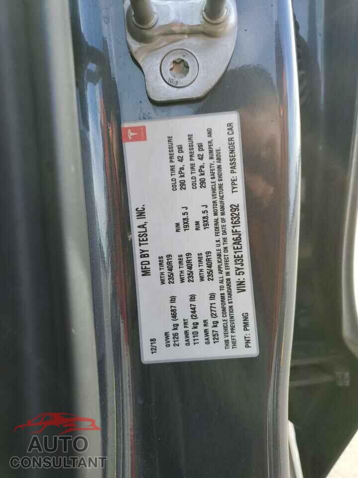 TESLA MODEL 3 2018 - 5YJ3E1EA6JF163292