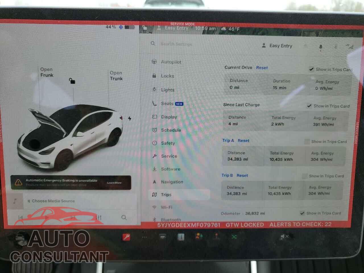 TESLA MODEL Y 2021 - 5YJYGDEEXMF079761
