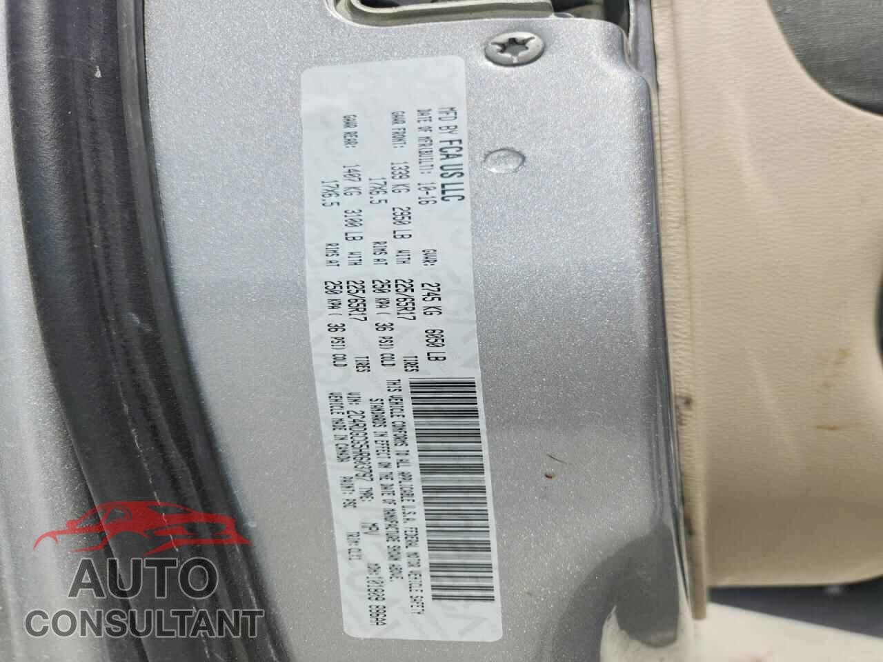 DODGE CARAVAN 2017 - 2C4RDGCG5HR603797