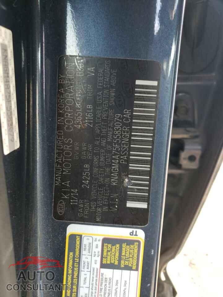 KIA OPTIMA 2015 - KNAGM4A75F5583079