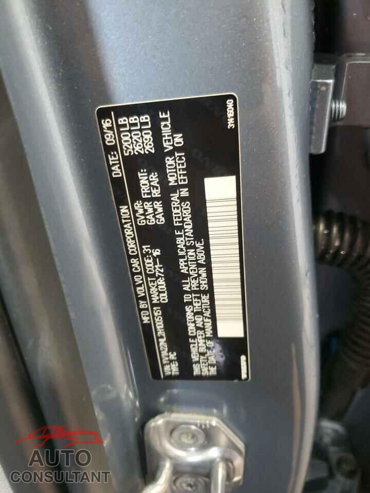 VOLVO S90 2017 - YV1A22ML2H1005151