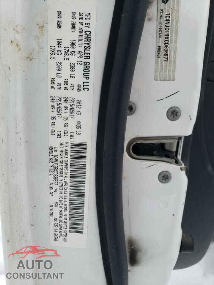 JEEP COMPASS 2012 - 1C4NJCEBXCD636677