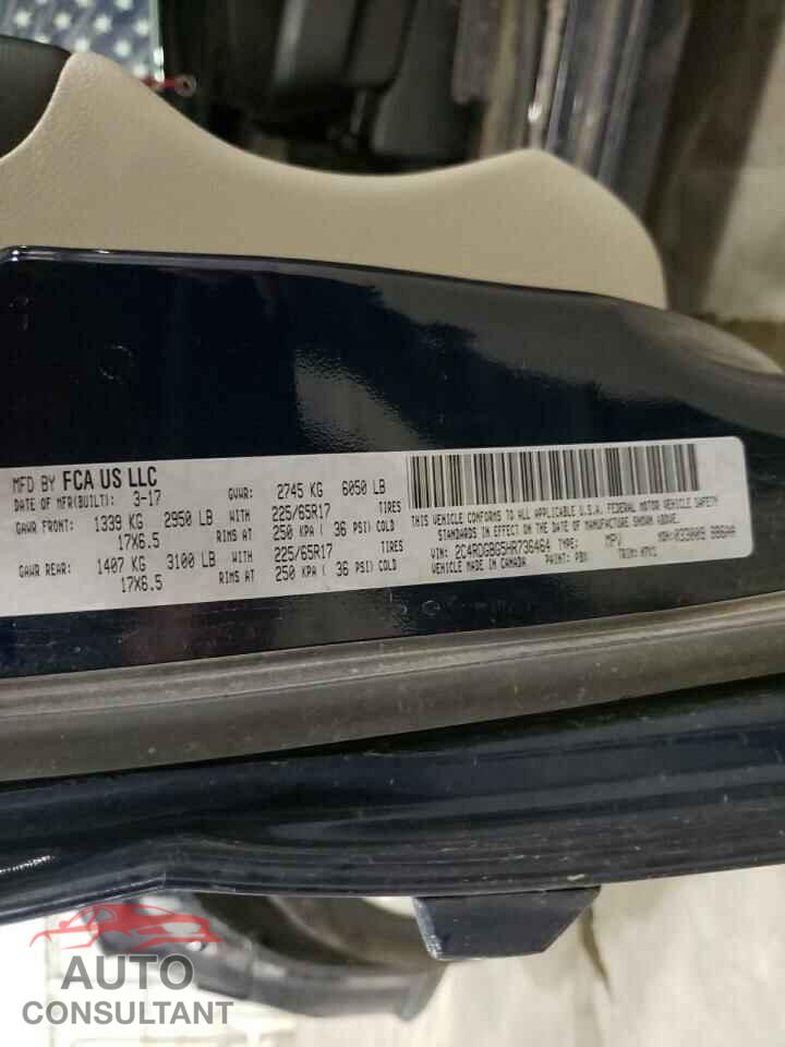 DODGE CARAVAN 2017 - 2C4RDGBG5HR736464