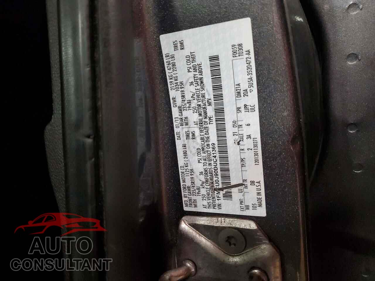 FORD ESCAPE 2013 - 1FMCU0J90DUC41369