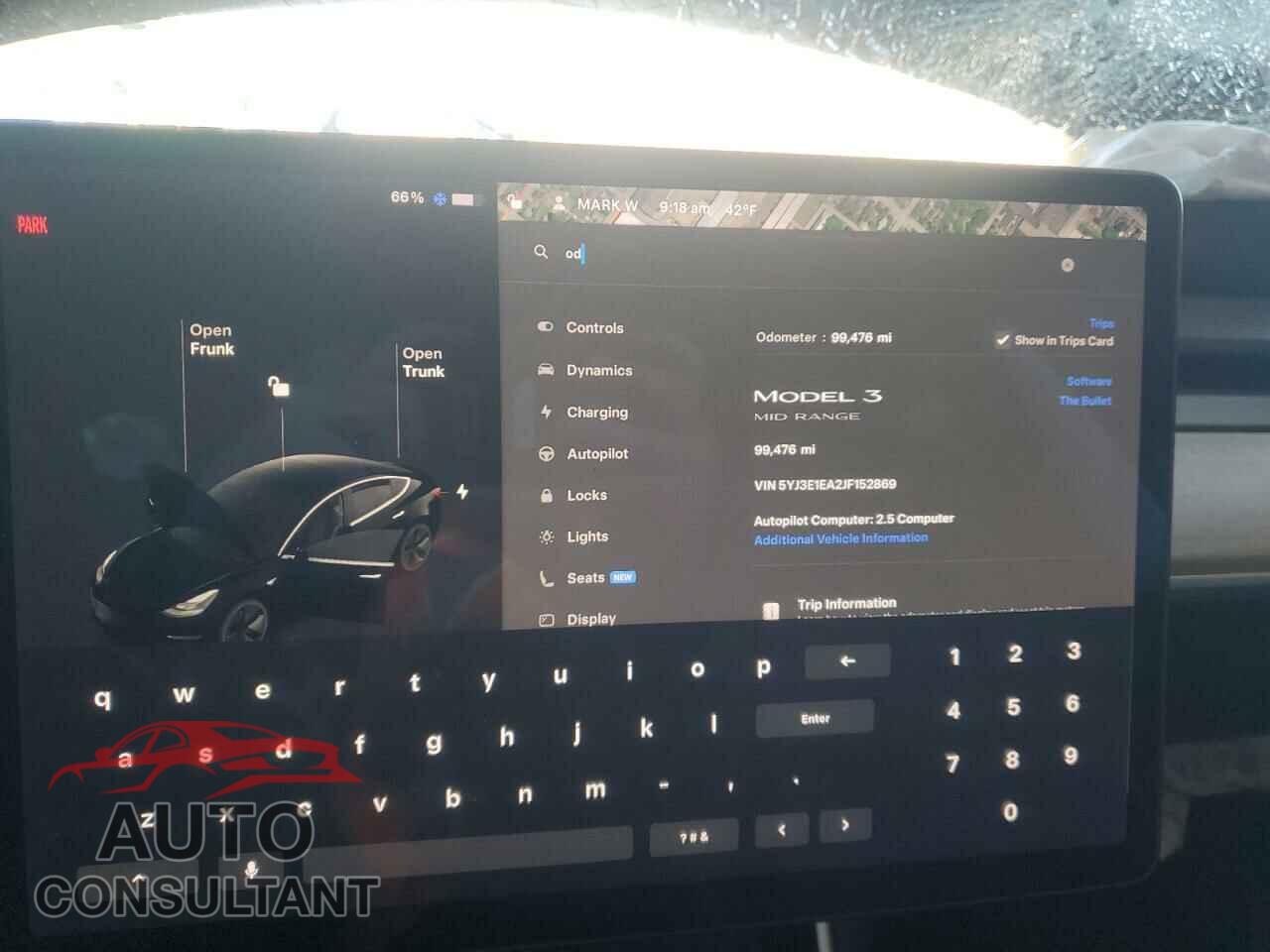 TESLA MODEL 3 2018 - 5YJ3E1EA2JF152869