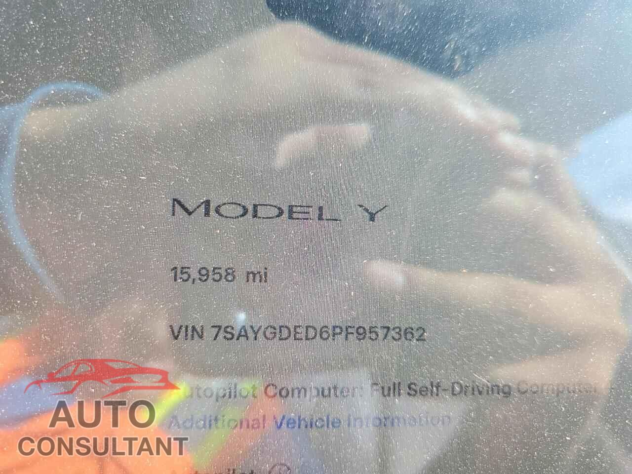 TESLA MODEL Y 2023 - 7SAYGDED6PF957362