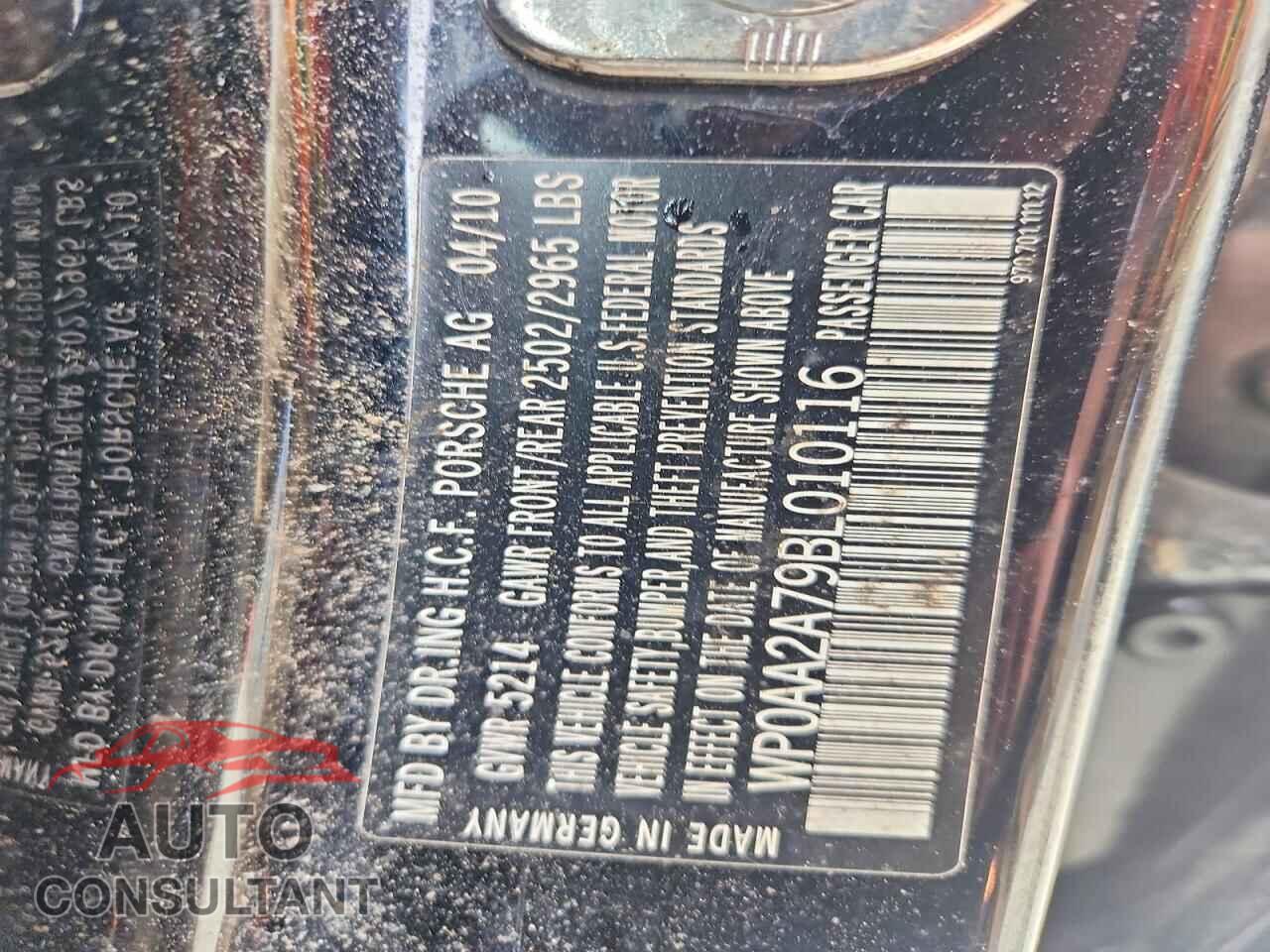 PORSCHE PANAMERA 2011 - WP0AA2A79BL010116