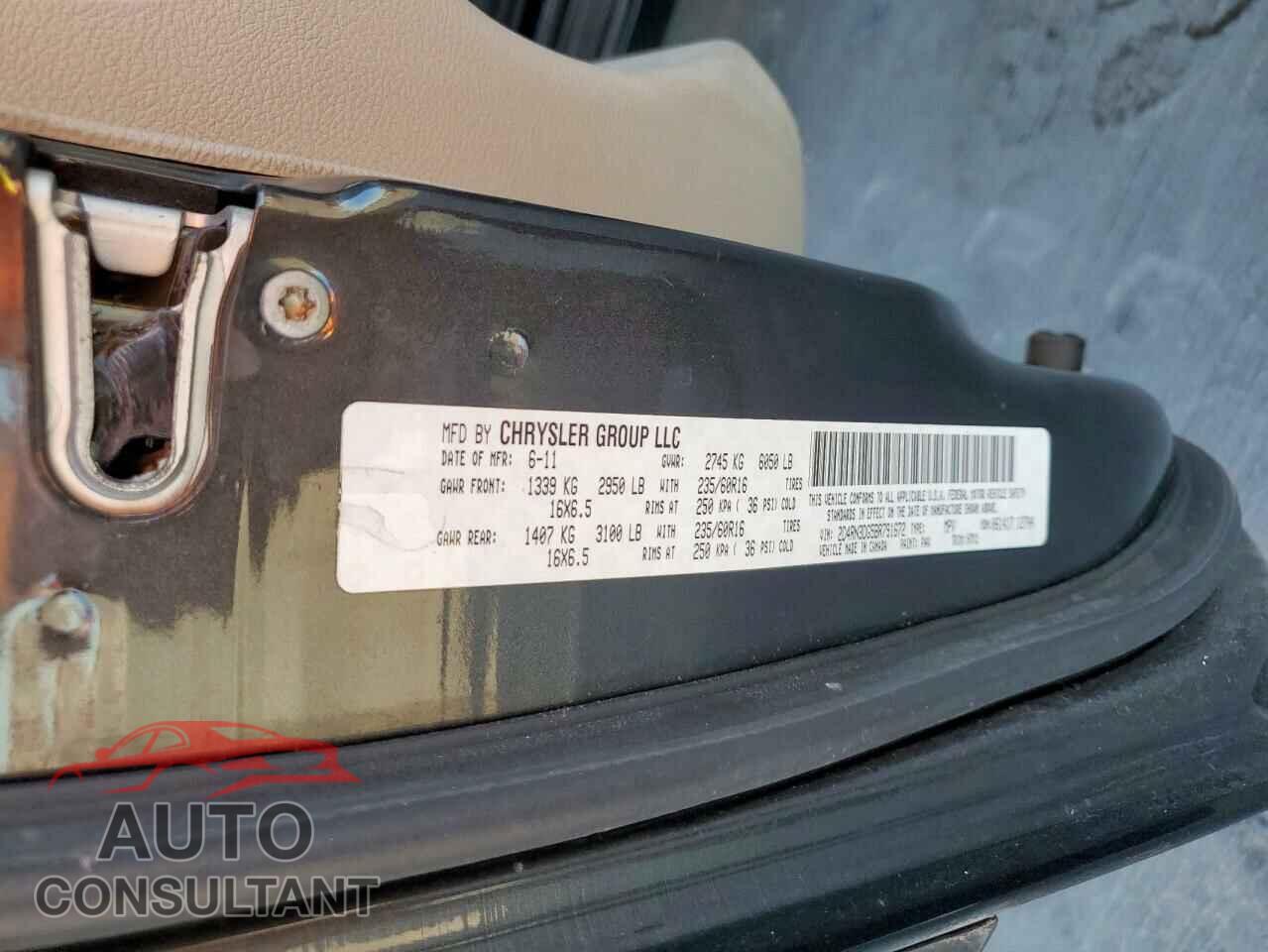 DODGE CARAVAN 2011 - 2D4RN3DG5BR791672