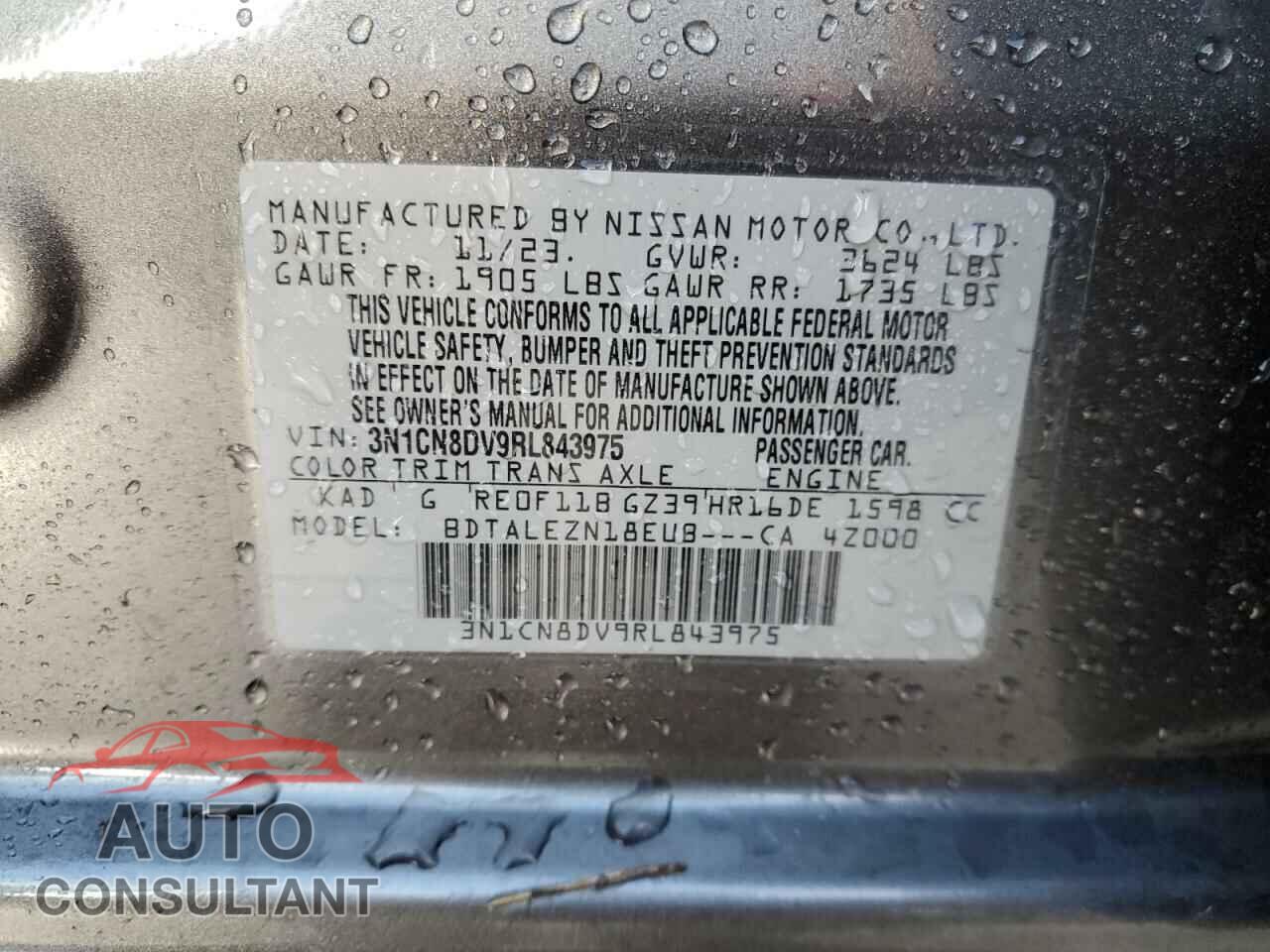 NISSAN VERSA 2024 - 3N1CN8DV9RL843975