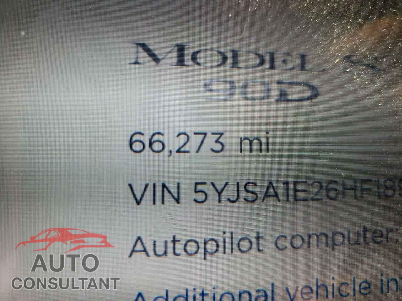 TESLA MODEL S 2017 - 5YJSA1E26HF189501