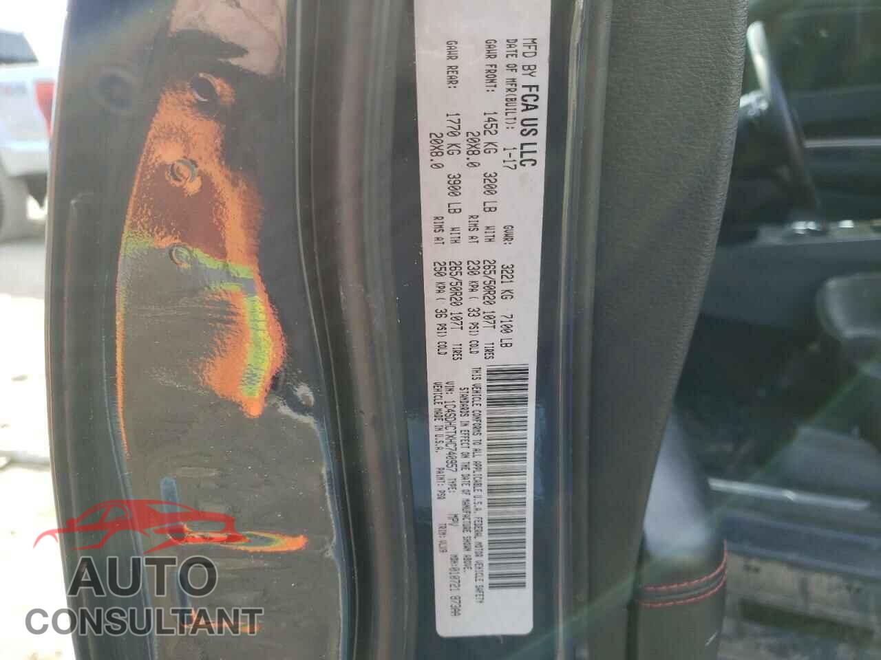 DODGE DURANGO 2017 - 1C4SDHCTXHC740957