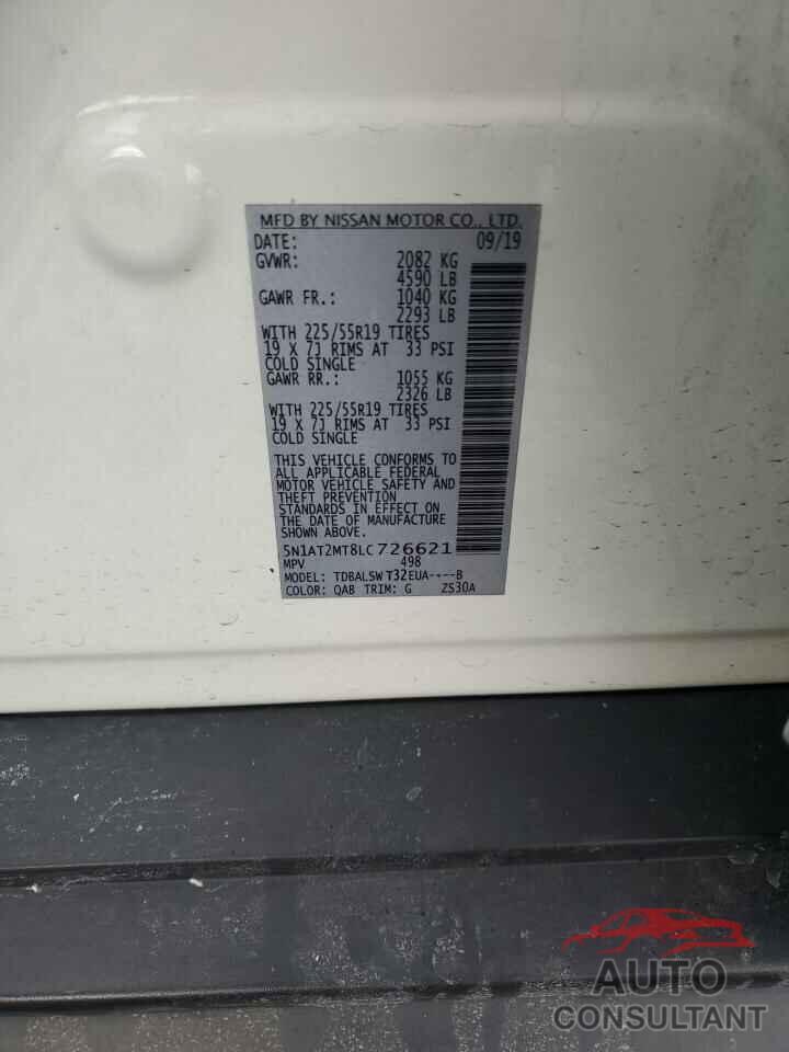 NISSAN ROGUE 2020 - 5N1AT2MT8LC726621