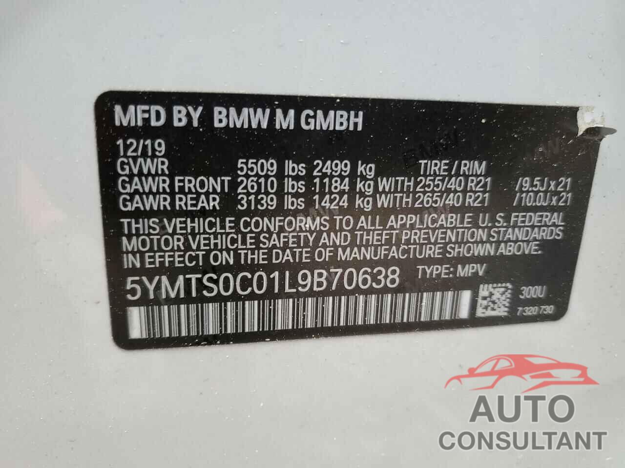BMW X3 2020 - 5YMTS0C01L9B70638