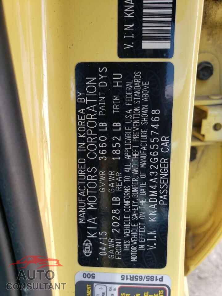 KIA RIO 2016 - KNADM4A32G6557468