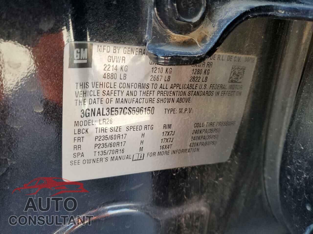 CHEVROLET CAPTIVA 2012 - 3GNAL3E57CS596150