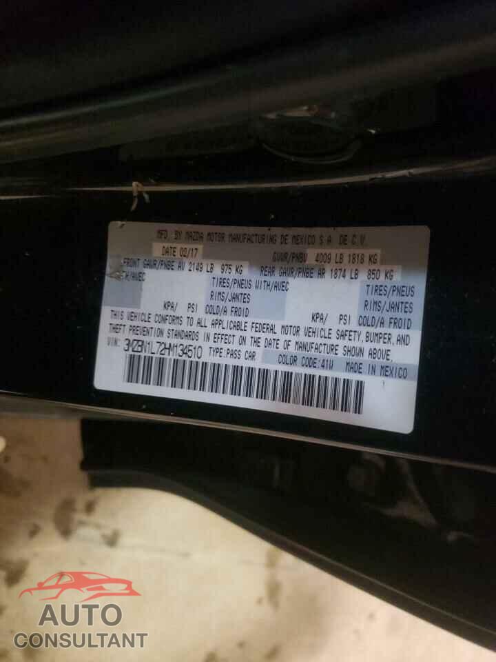 MAZDA 3 2017 - 3MZBN1L72HM134510