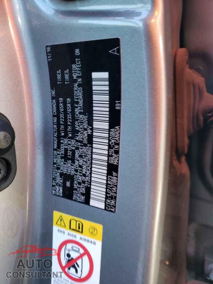 LEXUS RX350 2017 - 2T2BZMCA2HC068601