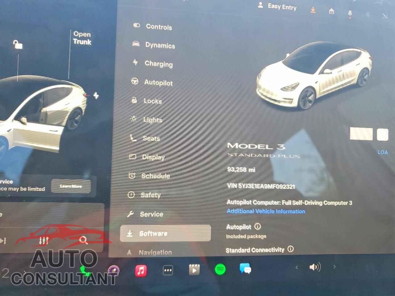 TESLA MODEL 3 2021 - 5YJ3E1EA9MF092321