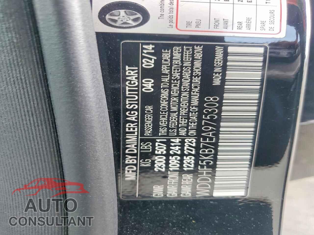 MERCEDES-BENZ E-CLASS 2014 - WDDHF5KB7EA975308