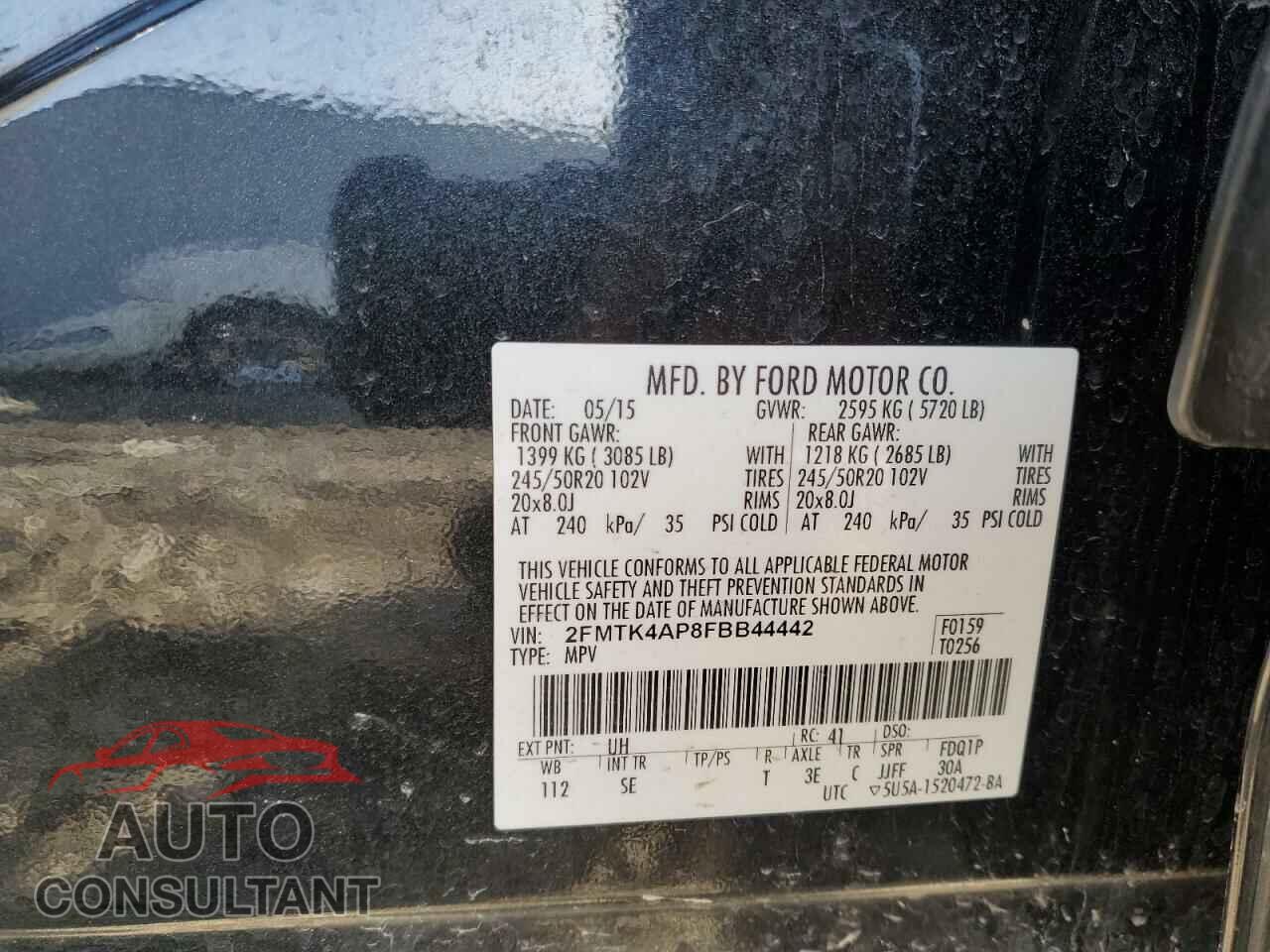 FORD EDGE 2015 - 2FMTK4AP8FBB44442
