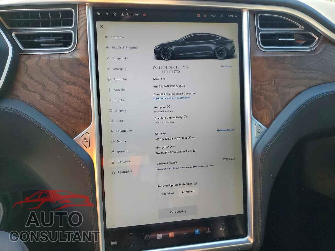 TESLA MODEL S 2018 - 5YJSA1E27JF242566