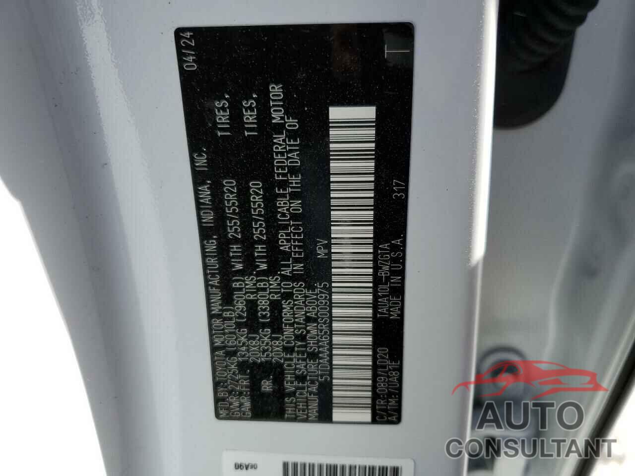 LEXUS TX 350 BAS 2024 - 5TDAAAA65RS009975