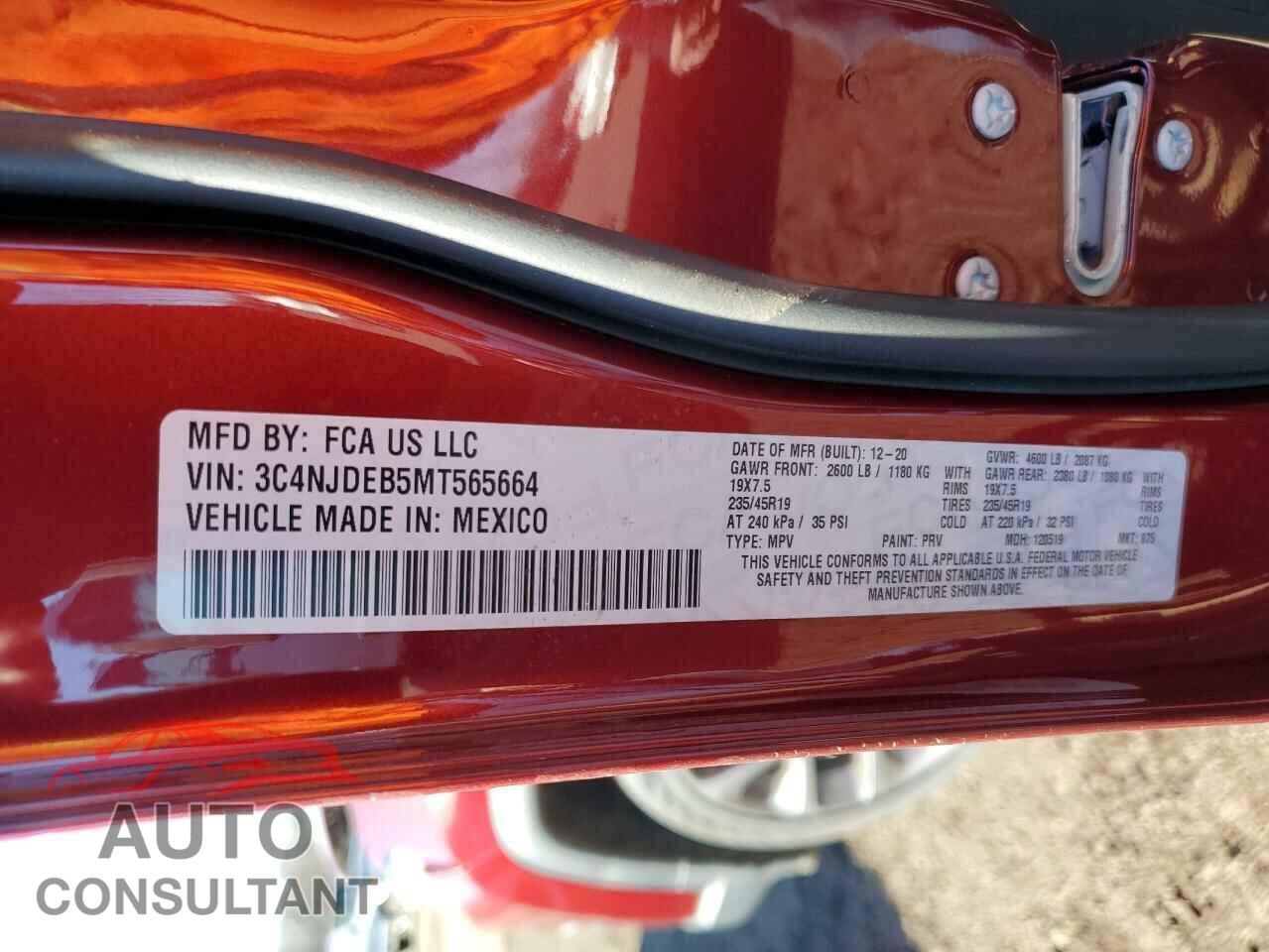 JEEP COMPASS 2021 - 3C4NJDEB5MT565664
