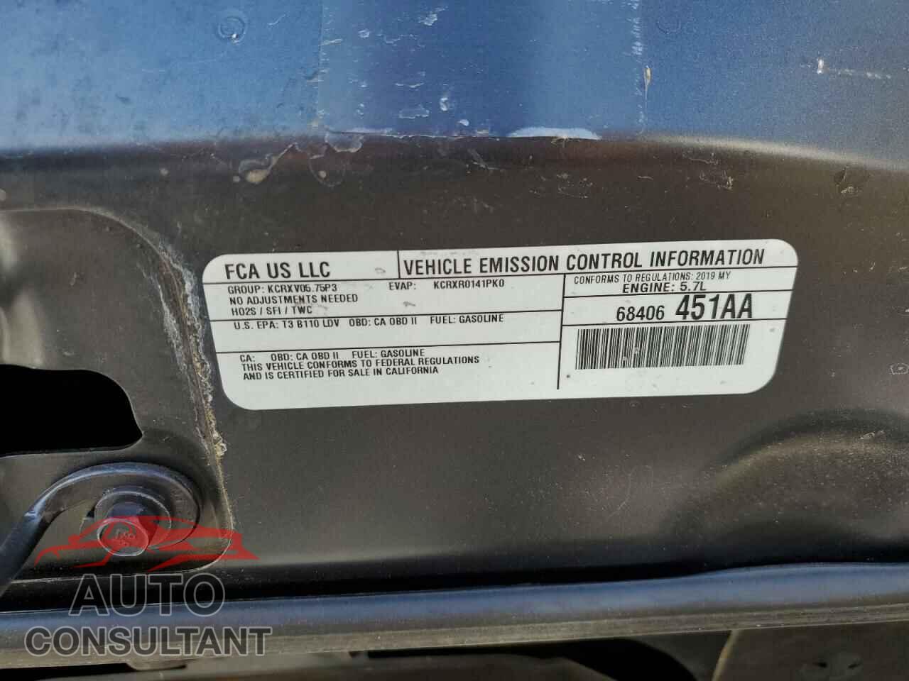 DODGE CHALLENGER 2019 - 2C3CDZBT2KH616475