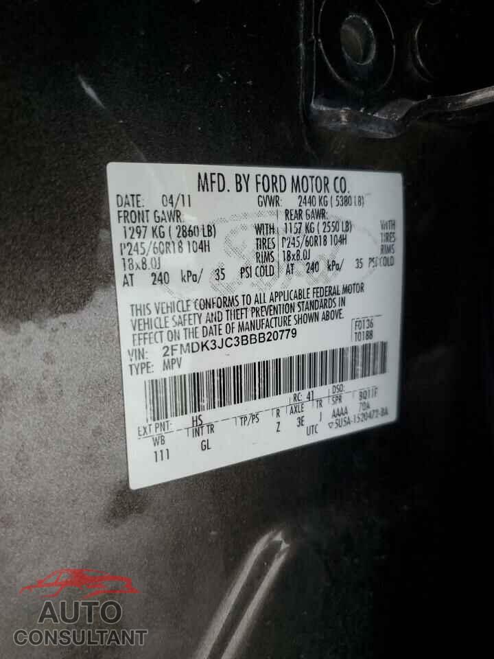 FORD EDGE 2011 - 2FMDK3JC3BBB20779