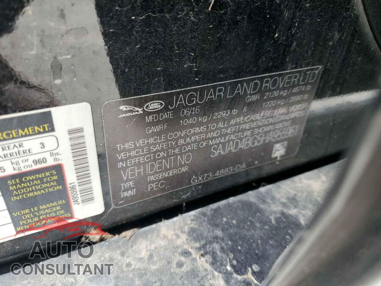 JAGUAR XE 2017 - SAJAD4BG5HA955961