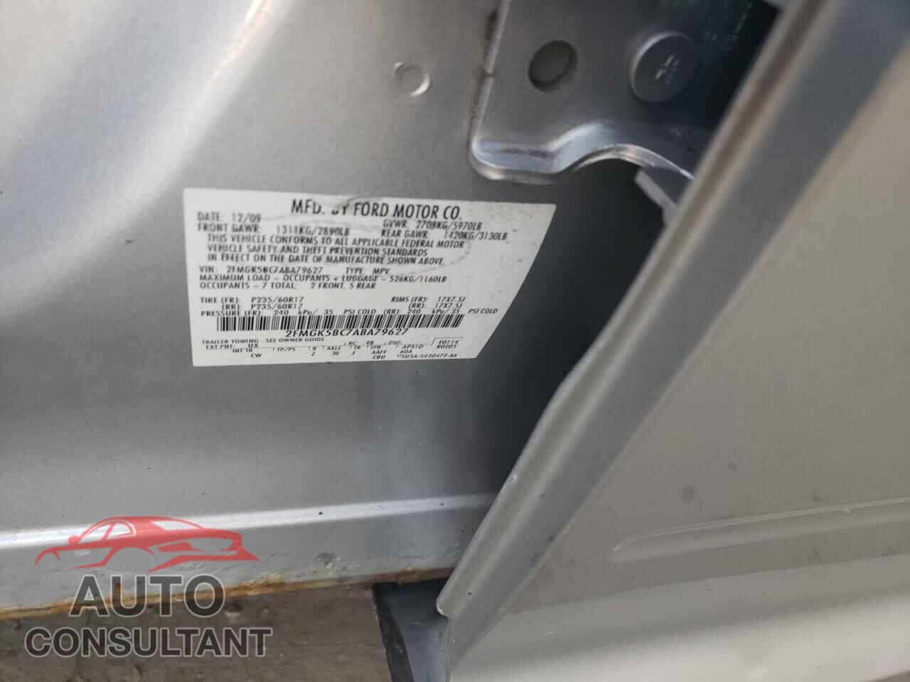 FORD FLEX 2010 - 2FMGK5BC7ABA79627