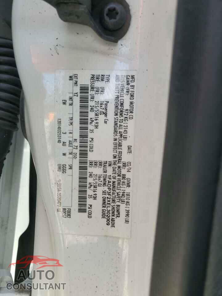 FORD FOCUS 2014 - 1FADP3F2XEL302009