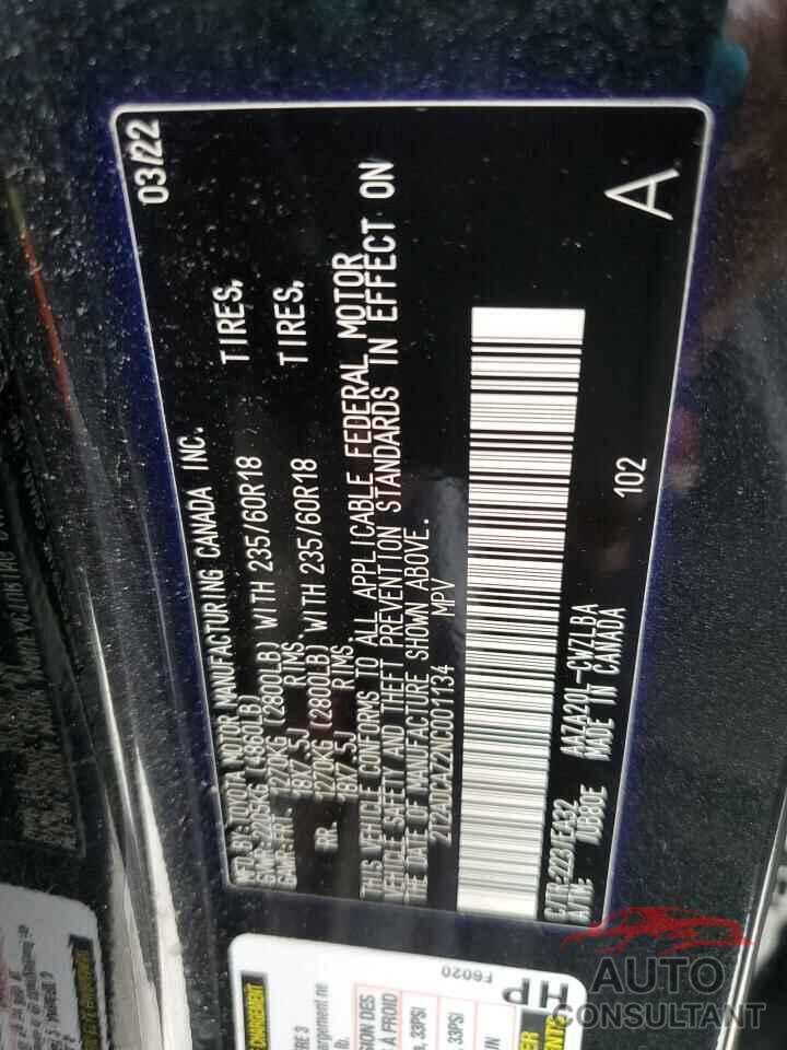 LEXUS NX 250 2022 - 2T2ADCAZ2NC001134