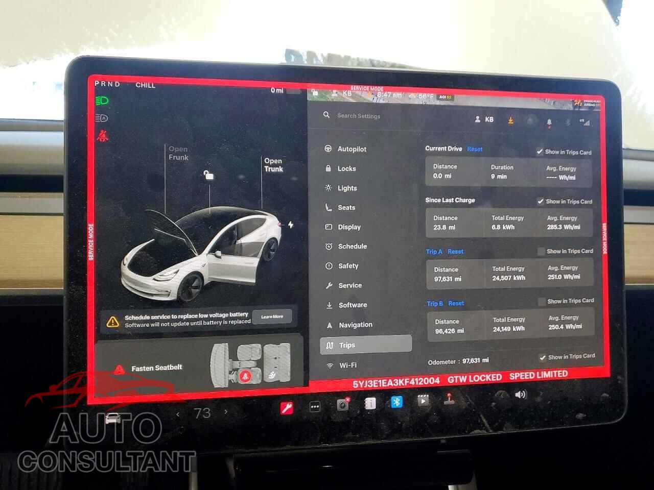 TESLA MODEL 3 2019 - 5YJ3E1EA3KF412004