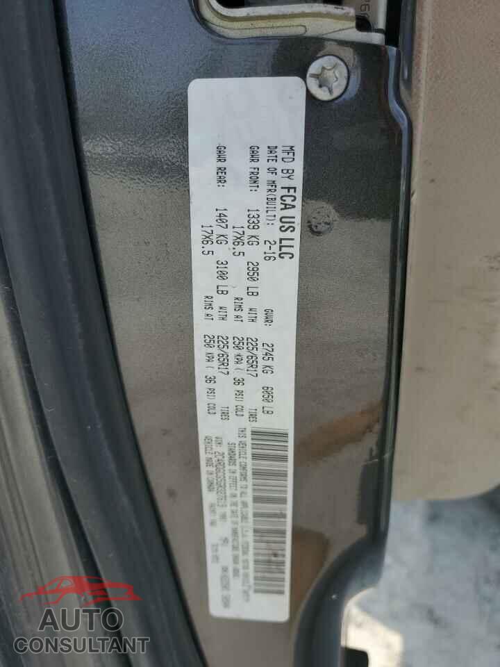 DODGE CARAVAN 2016 - 2C4RDGCG5GR327619