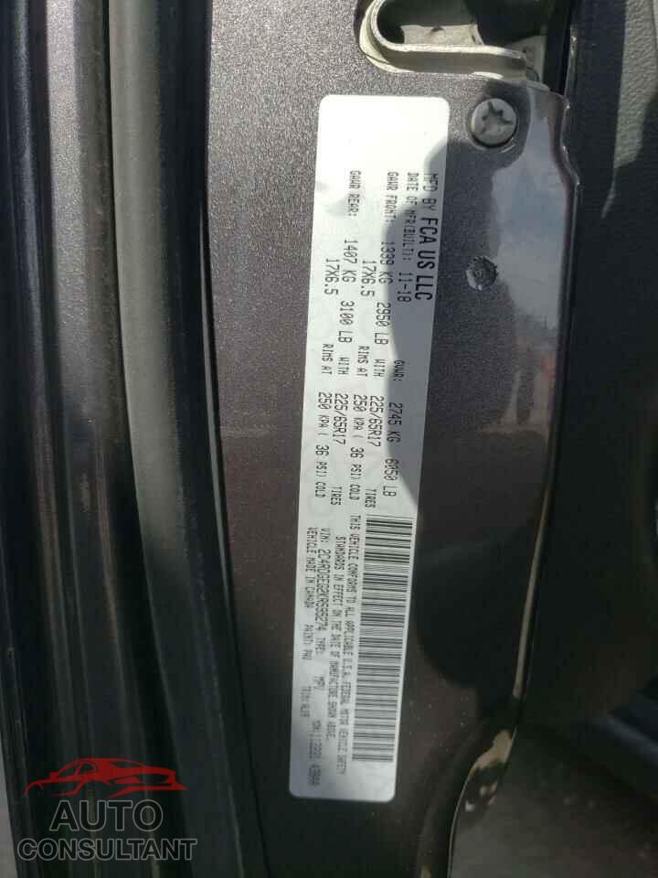 DODGE CARAVAN 2019 - 2C4RDGEG2KR595274