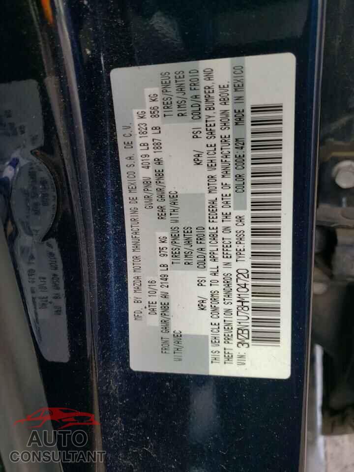 MAZDA 3 2017 - 3MZBN1U78HM104720