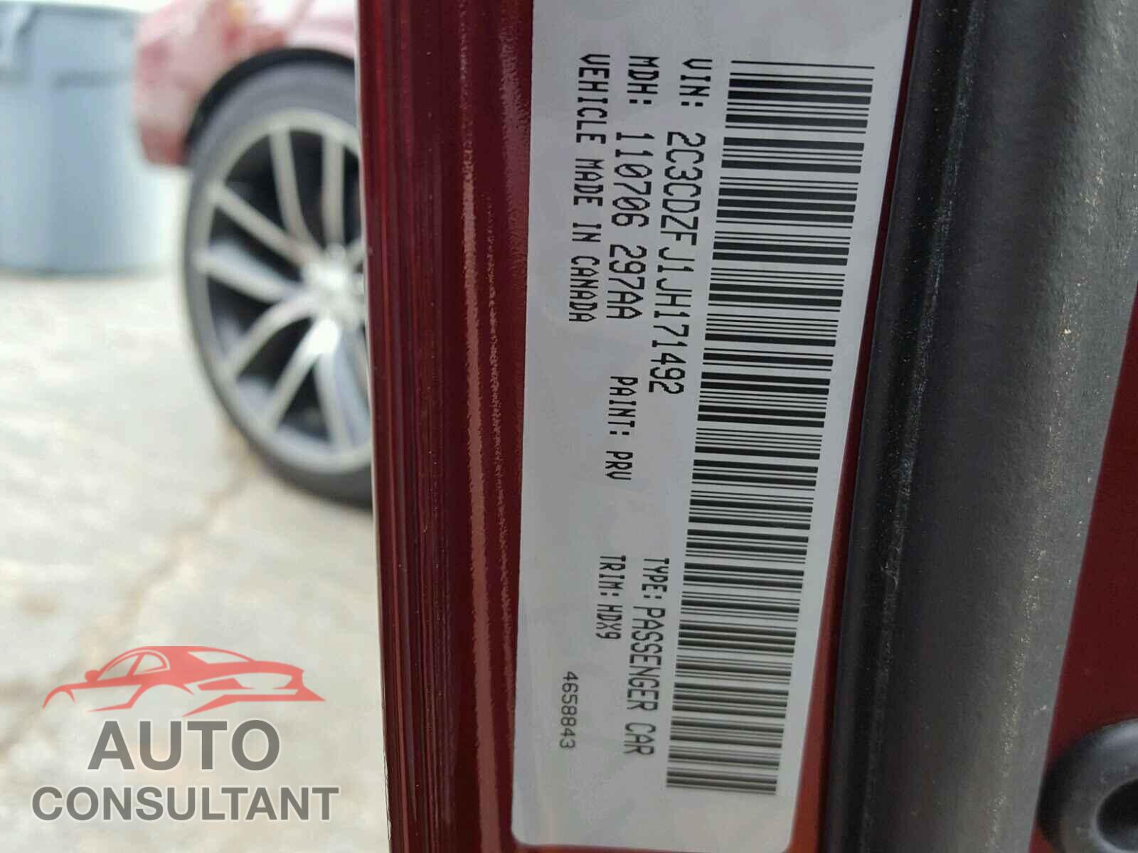 DODGE CHALLENGER 2018 - 2C3CDZFJ1JH171492