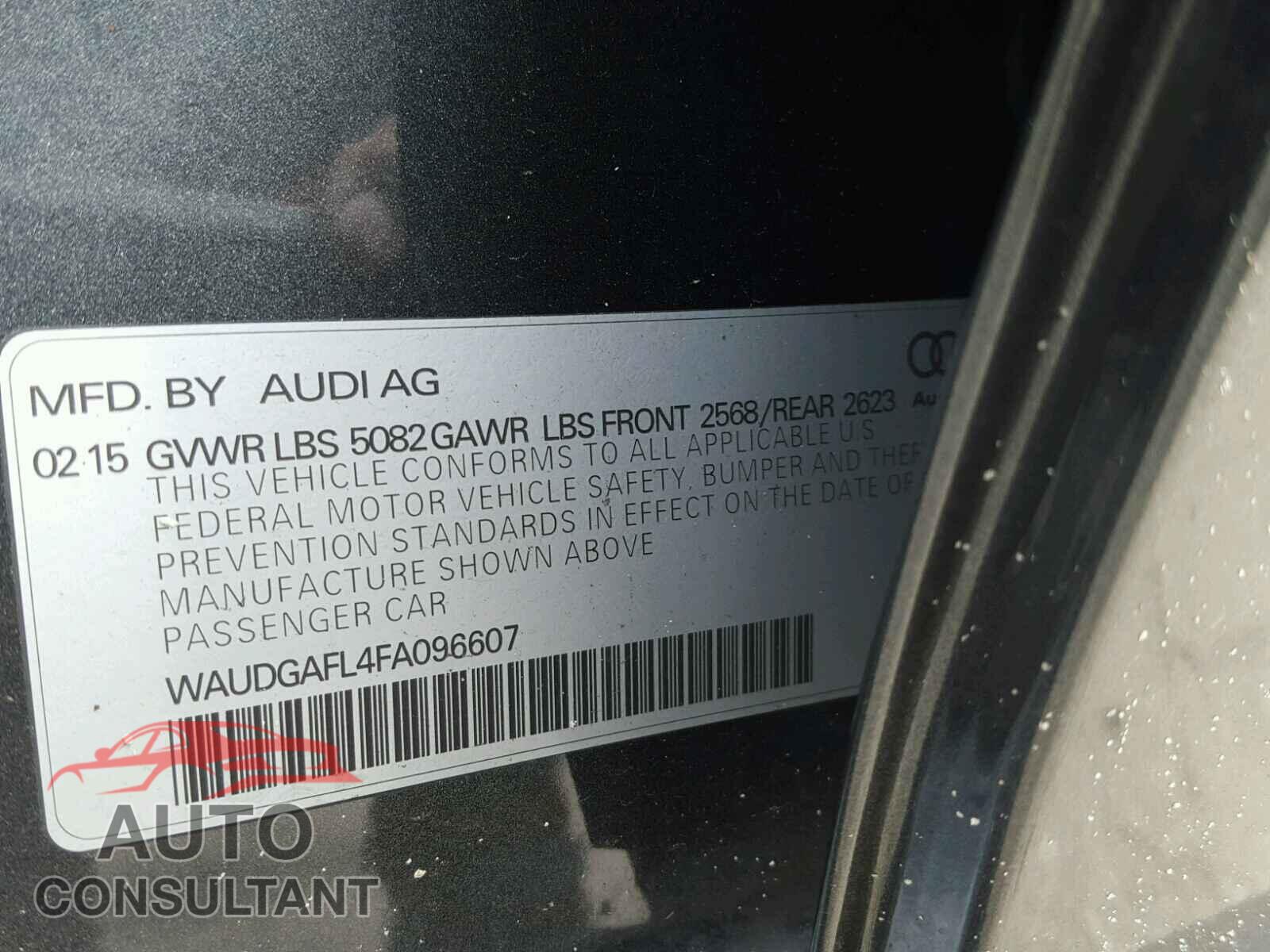 AUDI S4/RS4 2015 - WAUDGAFL4FA096607